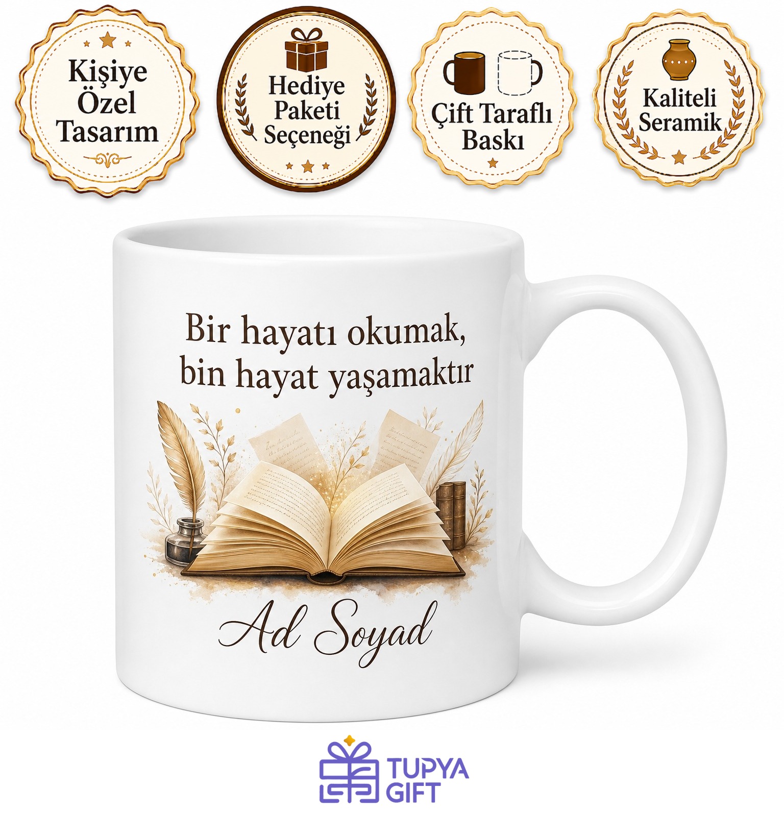 Dünya Biyografi Günü Büyük İnsanların Hayatını Okuyanlara Hediye Kupa Bardak