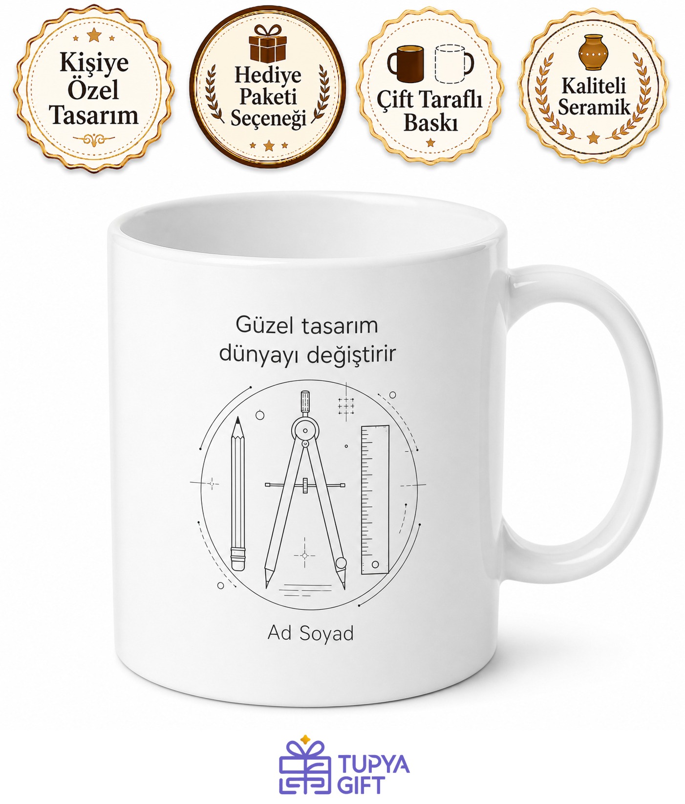 Dünya Tasarım Günü Hediye Kupa Estetik İşlev Tasarımcıya Özel Bardak