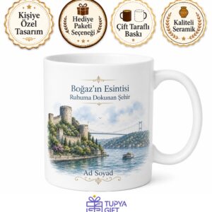 İstanbul Sarıyer Emirgan Korusu Rumeli Hisarı İstinye Sahili Boğaz Esintisi Kupa Bardak Hediye
