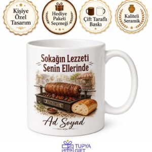 Kokoreçciye Hediye Közde Çevirme Sokağın Lezzeti Kupa Bardak Kekik Kimyon