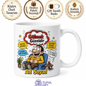 Mizah Dergileri Karikatür Çizimi Espri Baloncuğu Kahkaha Tufanı Kupa Bardak Hediye