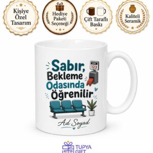 Randevu Alanlara Hastane Randevusu Muayene Sırası Bekleyen Kupa Bardak Hediye