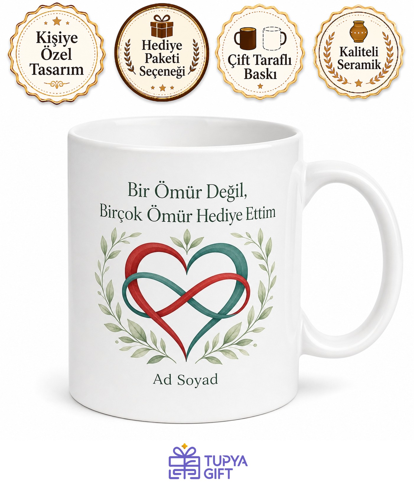 Organ Bağışı Temalı Kupa Organ Nakli İkinci Hayat Yaşam Veren Hediye Bardak