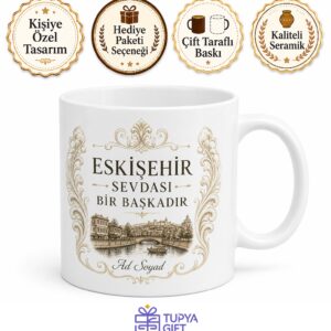Lületaşı Beyazı Zarafet Eskişehir Ruhu Hatıra Hediyelik Kupa Bardak Hediye