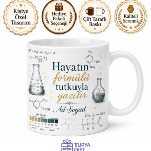 Kimyagere Hediye Asit Baz Dengesi Beherglass Reaksiyon Denklemi Kimyasal Karışım Kupa Bardak