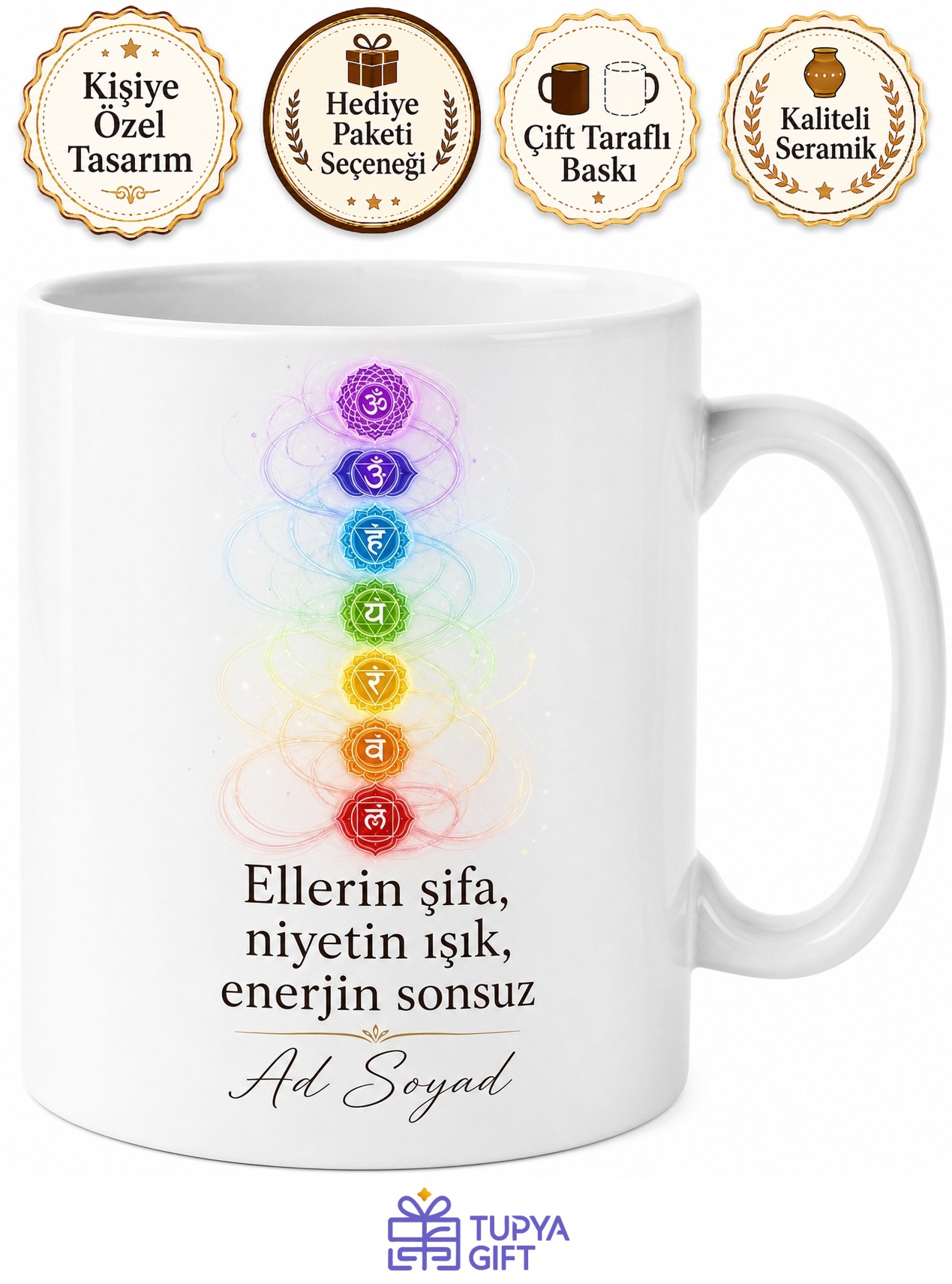 Bioenerji Uzmanına Çakraları Açan Manyetik Şifa Kaynağı Kupa Bardak Hediye