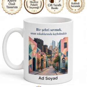 Diyarbakır Yenişehir Modern Yaşam Sanat Sokağı Şehir Ruhu Kupa Bardak Hediye