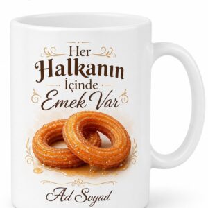 Halka Tatlısı Yapanlara Sokak Tatlısı Kupa Bardak Hediye Porselen
