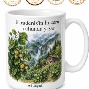 Ordu Kabataş Şelaleler Fındık Bahçeleri Karadeniz Ruhu Kırsal Güzellik Kahve Kupası Hediye