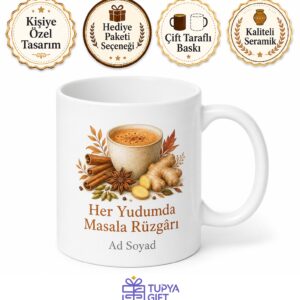 Chai Tea Latte İçenlere Baharatlı Hint Çayı Kupa Bardak Hediye