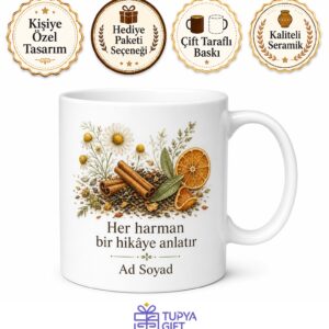 Gurme Çay Karışımı Temalı Kupa Çay Harmanlayanlara Özel Tasarım Hediye Bardak