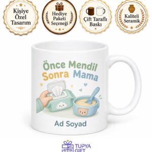 Mama Öncesi Islak Mendil Kullananlara Yemek Temizliği Pratik Silme Kupa Hediye