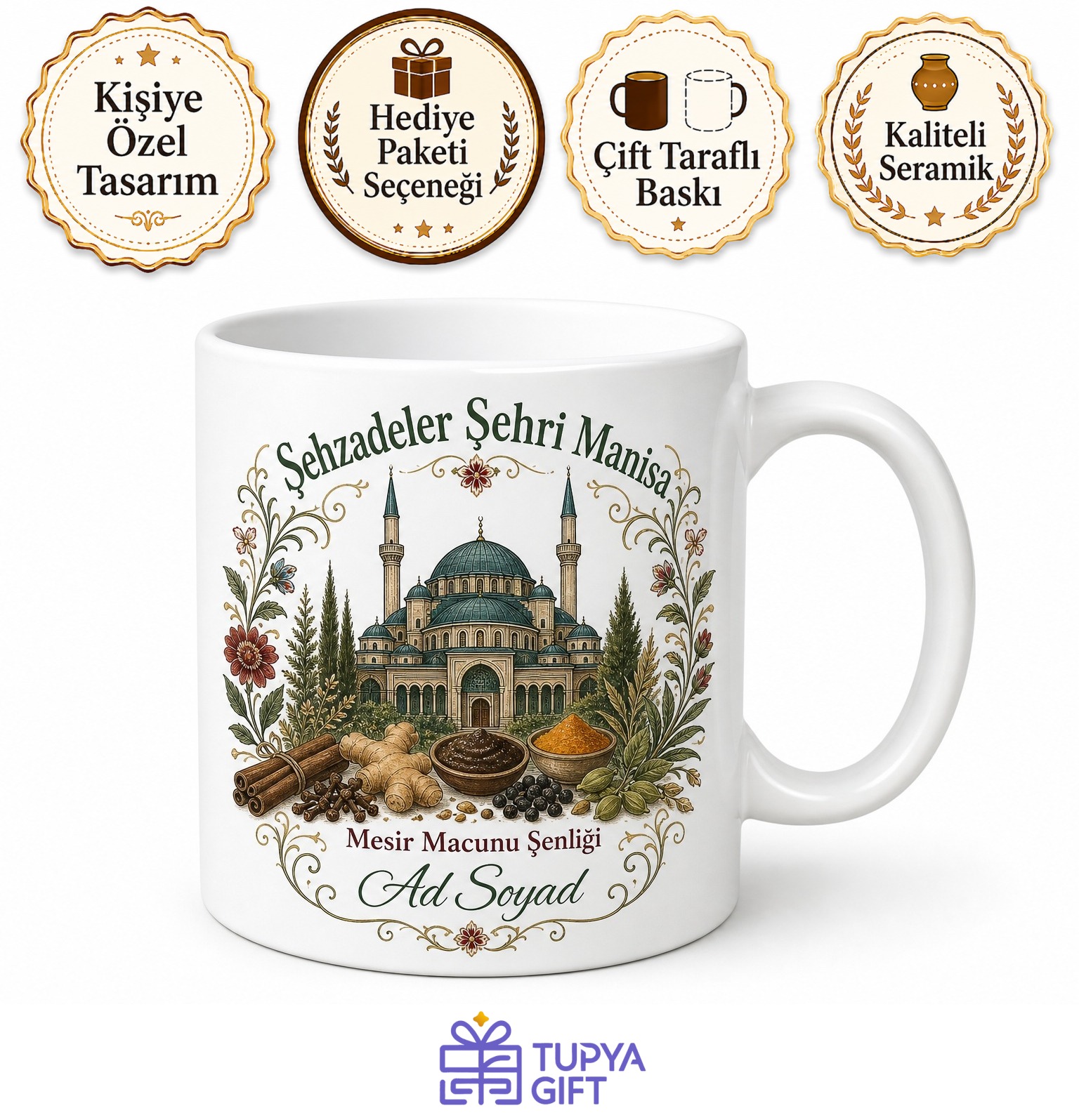 Manisa Yunusemre Mesir Macunu Şenliği Muradiye Camii Şehzadeler Şehri Kupa Hediye