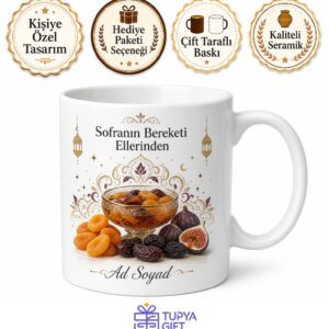 Hoşaf Yapan Annelere Kuru Meyve Ramazan Sofrası Kupa Bardak Hediye