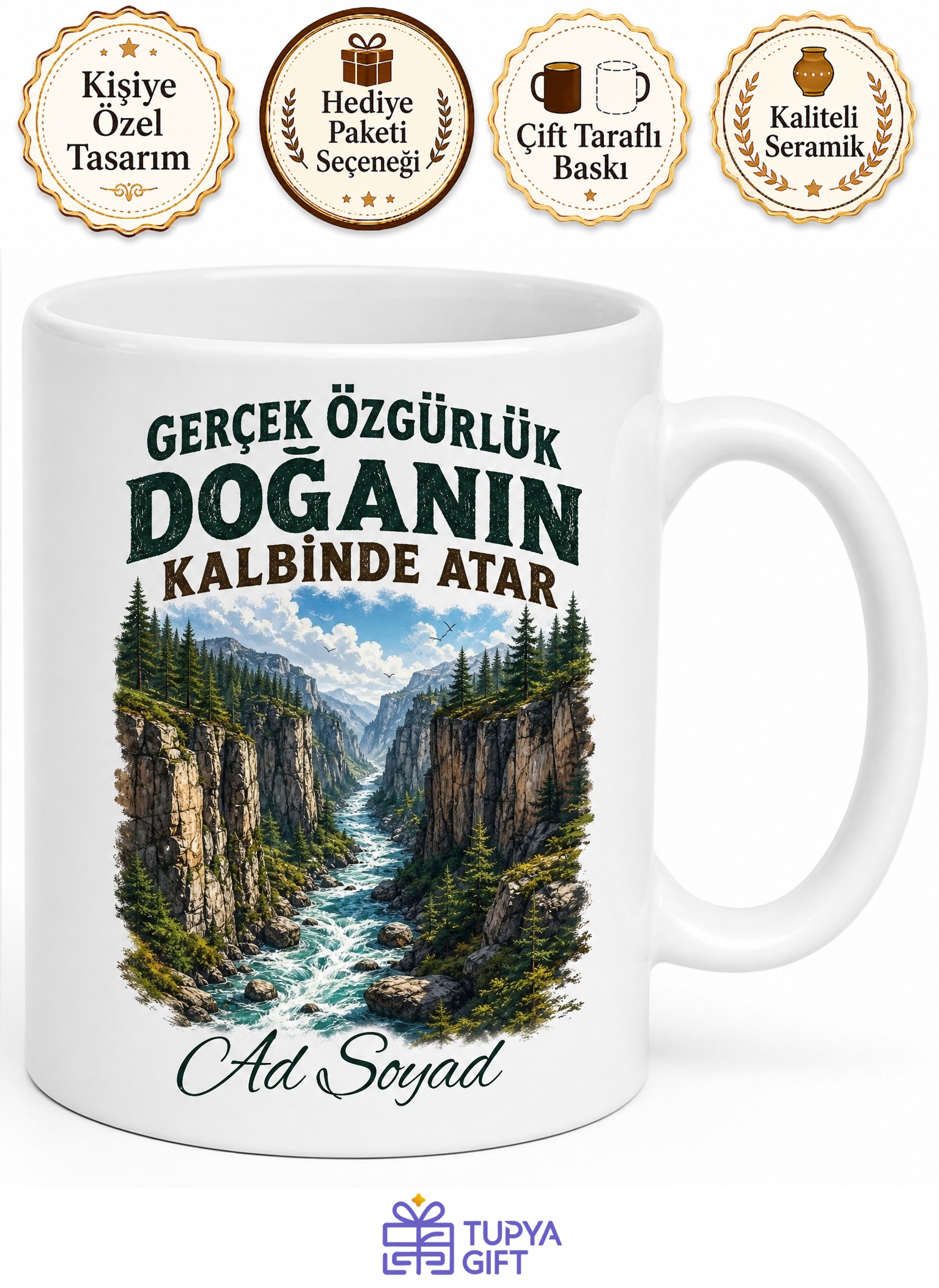 Artvin Ardanuç Cehennem Deresi Kanyonu Adrenalin Çay Kupası Hediye Bardak