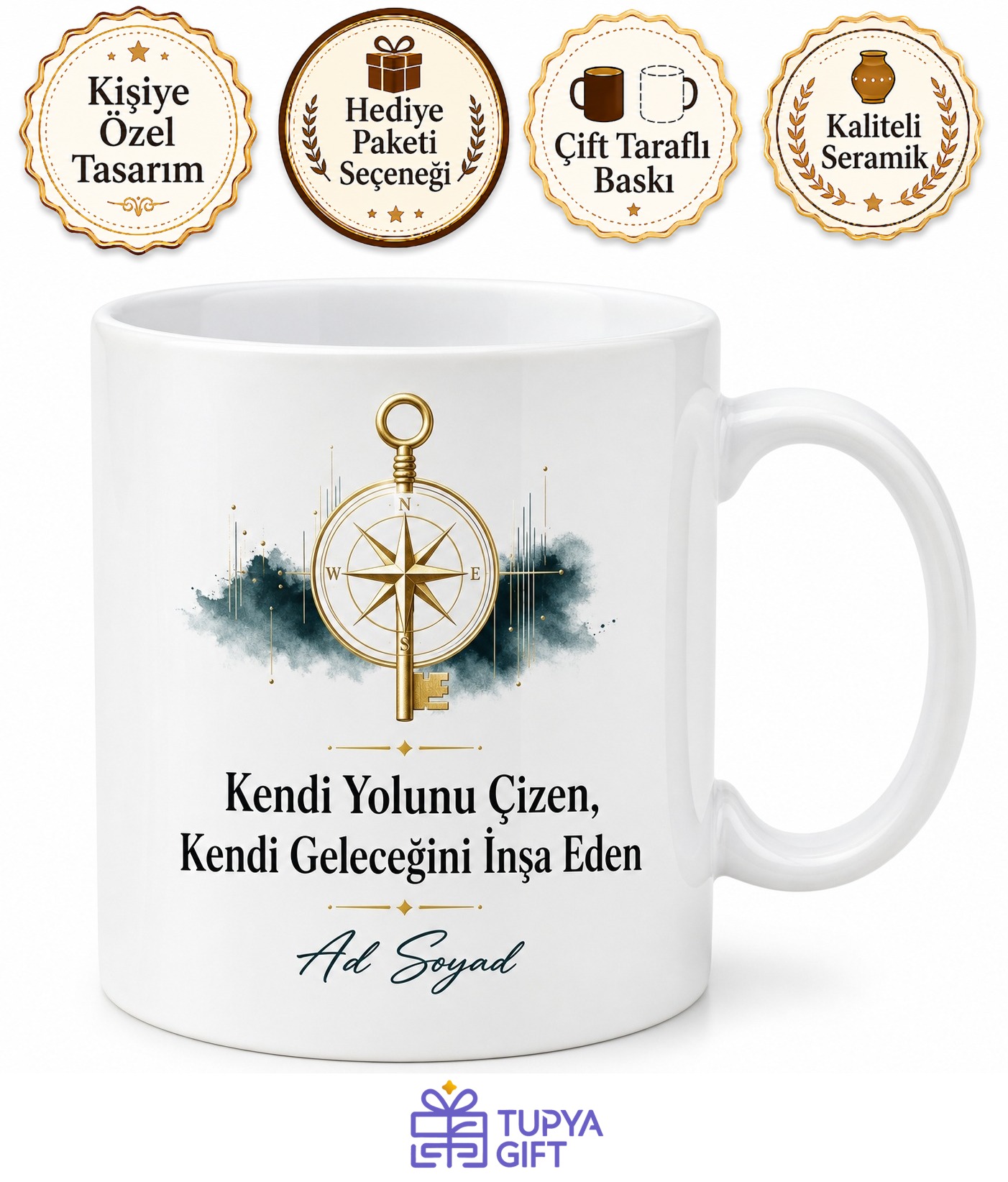 Kendi İşinin Patronu Girişimci Vizyoner Kahve Kupası Hediye Bardak