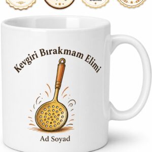 Kevgir Kullananlara Özel Tasarım Kupa Bardak Komik Hediye Baskılı Mutfak Kupası