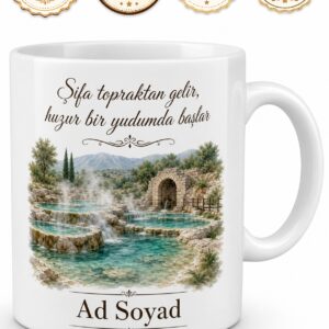 Denizli Çardak Termal Kaplıcaları Şifa Dağıtan Sular Çay Kupası Hediye Bardak