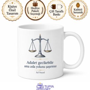 Adaletin Temsilcisi Dünyanın En İyi Avukatı Kahve Kupası Bardak Hediye