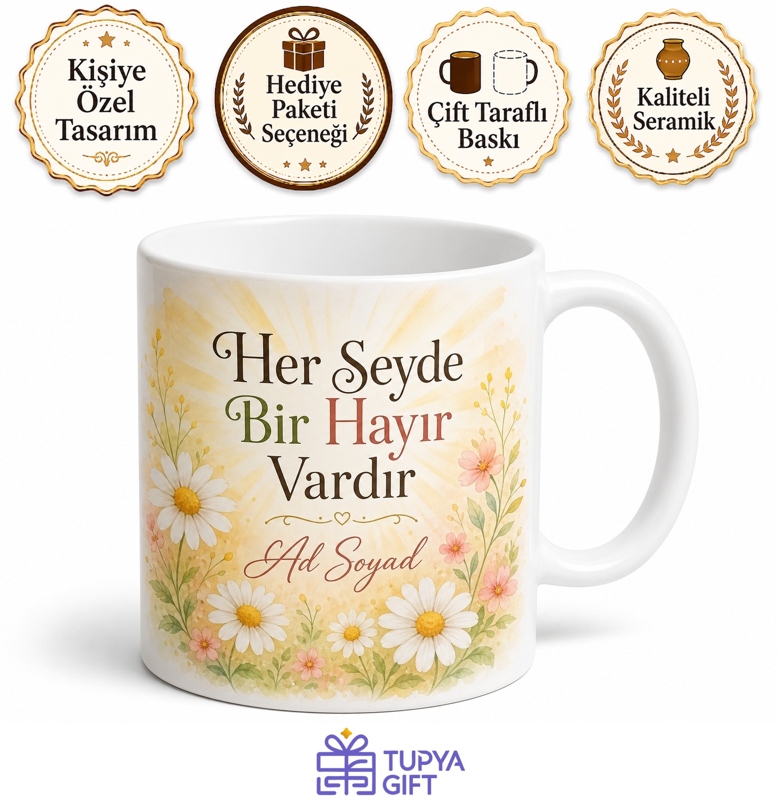 Pollyanna Arkadaşa Her Şeyde Bir Hayır Vardır İyimserlik Kupası Hediye Bardak