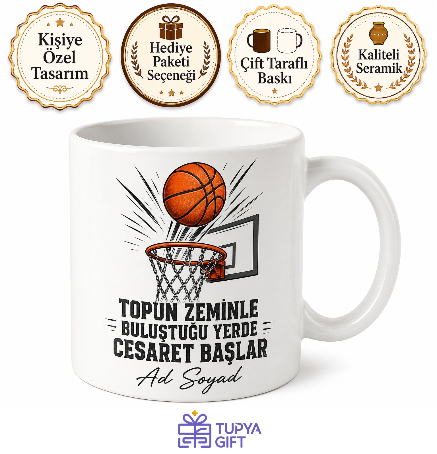 Dünya Basketbol Gününde Pota Altında Zıplayanlara Kupa Bardak Hediye
