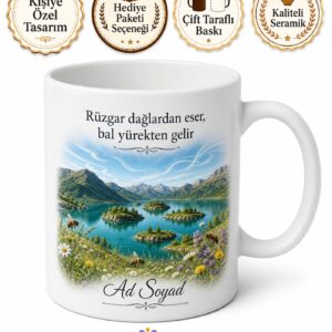 Bingöl Yüzen Adalar Bal Diyarı Dağ Rüzgarı Doğa Kupası Hediye Bardak