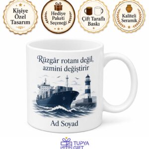 Dünya Liman Günü Denizcilere Özel Tasarım Porselen Kupa Bardak Hediye