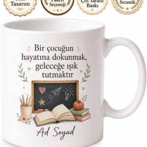 Atama Sevinci Yeni Öğretmene İlk Ders Hatırası Kupa Bardak Hediye