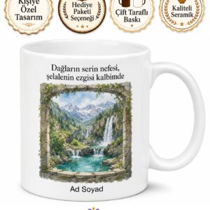 Van Çaldıran Muradiye Şelalesi Doğal Su Kaynakları Serin Havası Sınır Kapısı Kupa Bardak Hediye