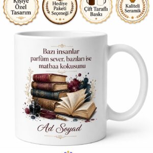 Yayınevi Çalışanına Matbaa Kokusu Yeni Çıkanlar Kitap Fuarı Hediye Kupa Bardak