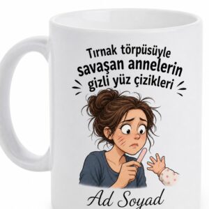 Tırnak Törpüsü Kullanan Annelere Çizilmeyen Yüz Keskin Tırnaklar Kupa Hediye Bardak