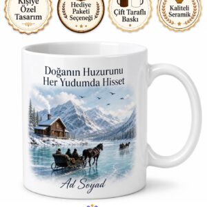 Kars Arpaçay Çıldır Gölü Kütük Ev Kuş Cenneti Atlı Kızaklar Buz Üzeri Kupa Hediye