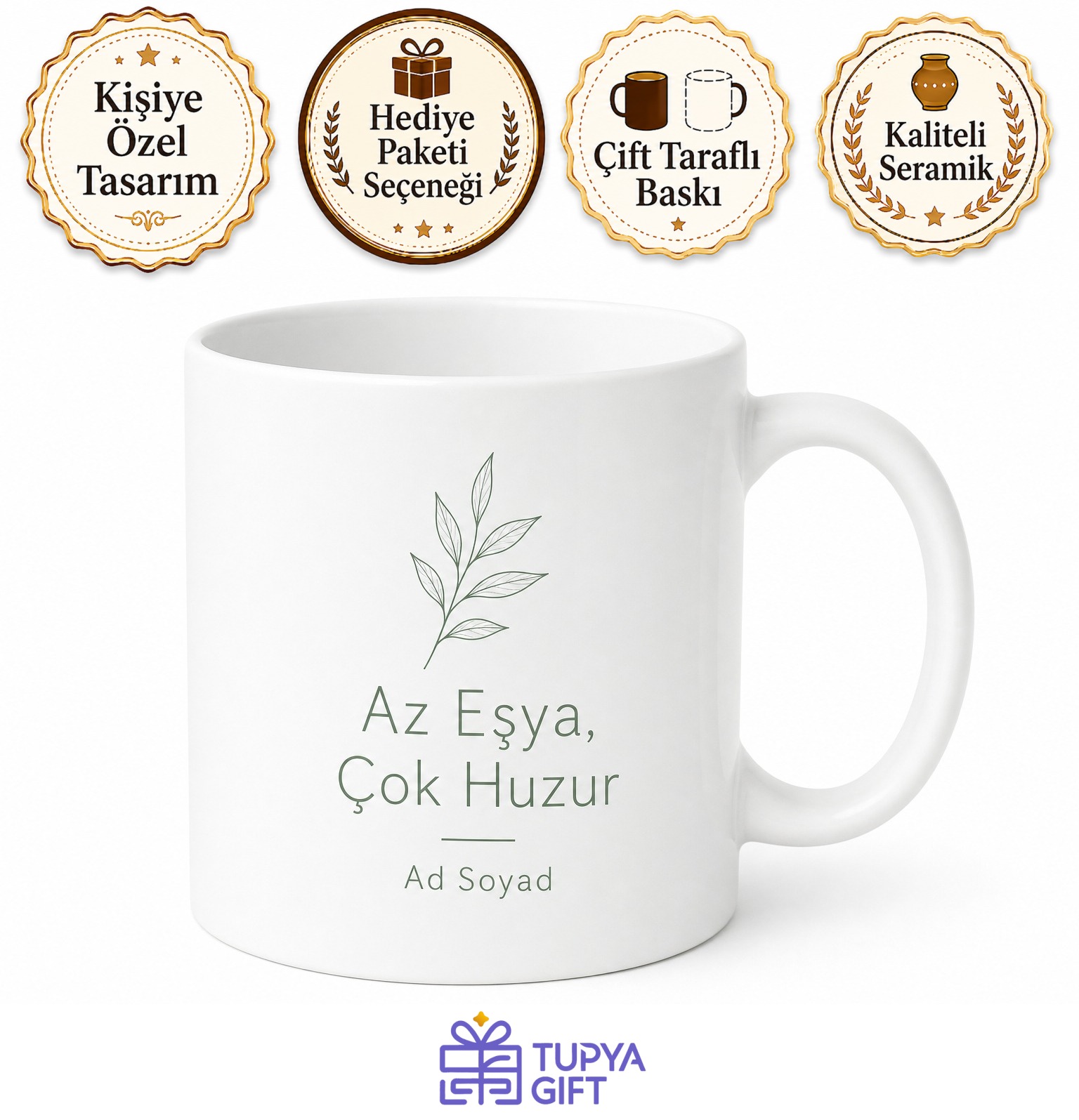 Minimalist Yaşam Felsefesi Sade Yaşam Az Eşya Huzur Dekorasyon Sevenlere Hediye Kupa Bardak