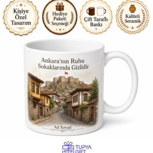 Ankara Kalesi Tarihi Sokaklar Ve Evler Başkent Ruhu Çay Kupası Hediye Bardak