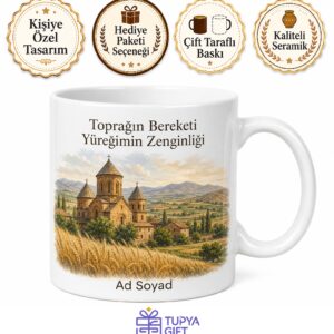 Kayseri Tomarza Tarihi Kiliseler Doğal Yaşam Tarım Bereketli Topraklar Kahve Kupa Bardak Hediye