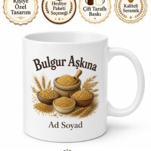 Bulgur Kullananlara Özel Tasarım Kupa Bardak İri Köftelik Esmer Çiğköfte Hediye