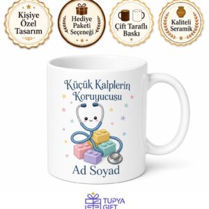 Çocukların Süper Kahramanı Pediatri Uzmanı Hediye Seramik Kupa Bardak