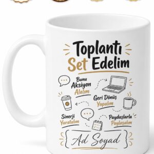 Toplantı Set Edelim Diyen Plaza Dili Uzmanına Esprili Kupa Bardak Hediye