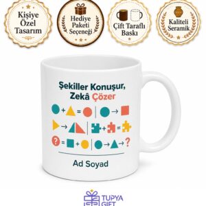 Resfebe Çözen Görsel Zekalara Şekillerle Düşünen Yenilikçi Kupa Bardak Hediye
