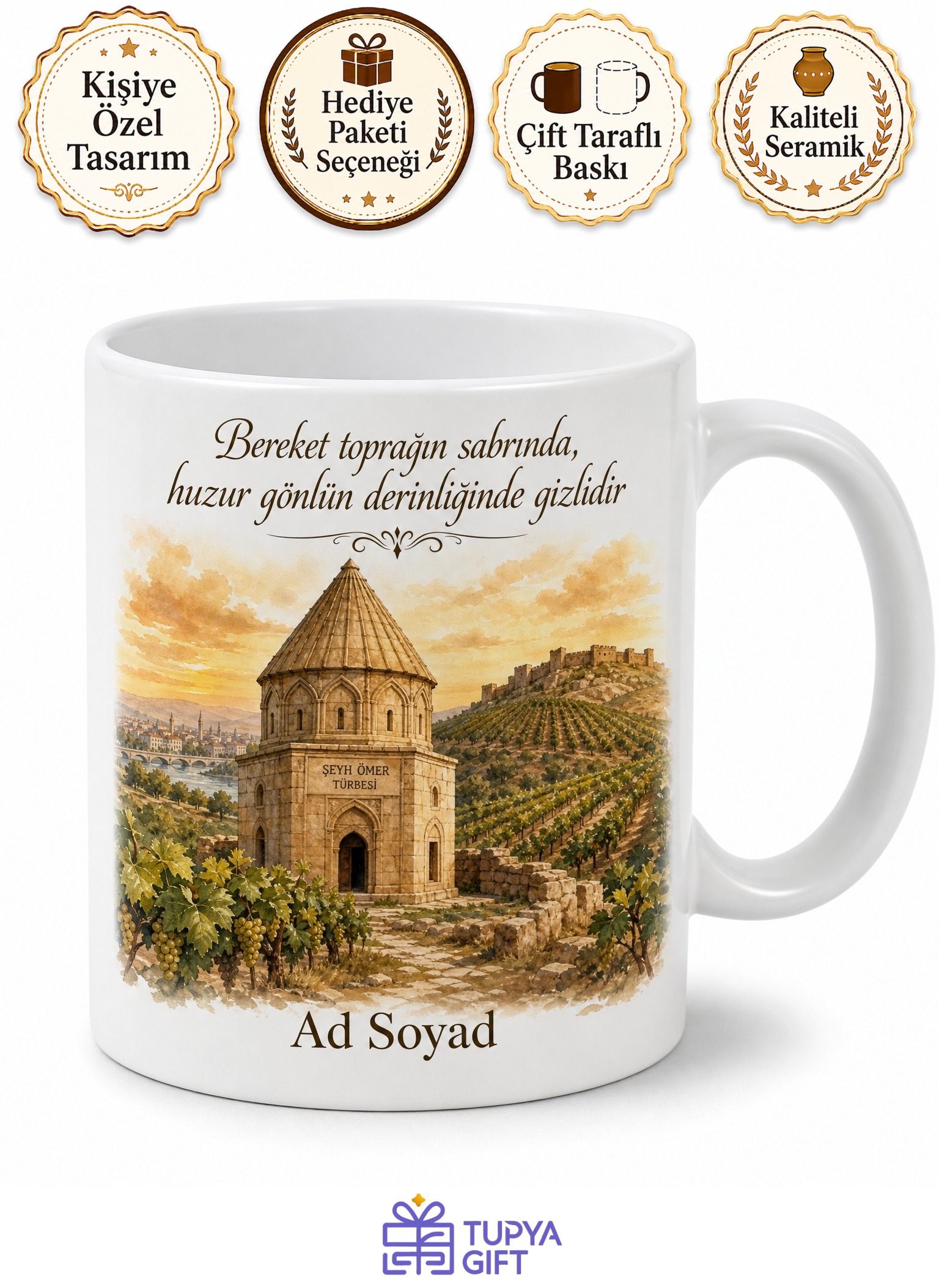 Mardin Ömerli Şeyh Ömer Türbesi Üzüm Bağları Doğal Yaşam Maneviyat Bereket Kupa Hediye
