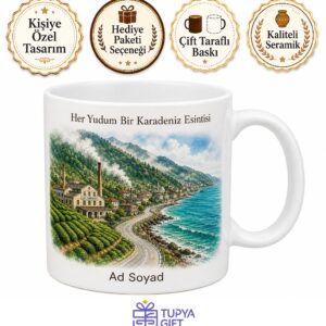 Rize Derepazarı Sahil Yolu Çay Fabrikaları Karadeniz Esintisi Kıyı Kasabası Çay Kupası Hediye