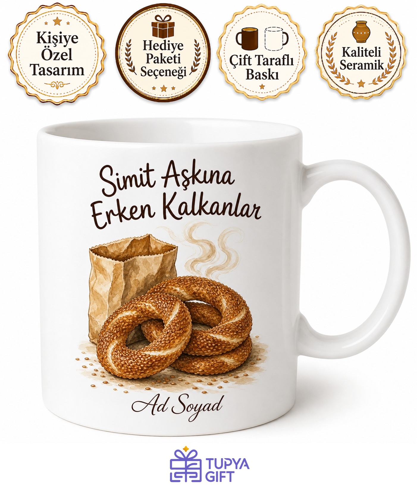 Pazar Sabahı Simit Kuyruğunda Bekleyenlere Çıtır Simit Sıcak Kupa Hediye Bardak