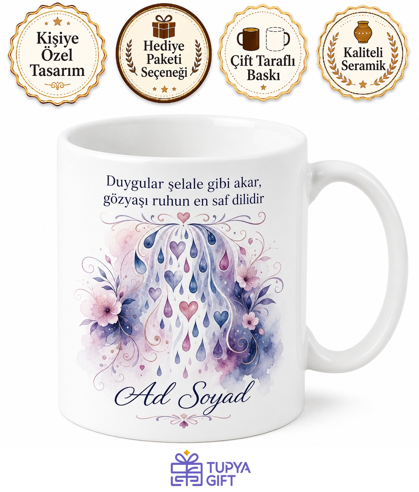 Romantik Akım Temsilcisine Duygular Şelale Gözyaşı Ve Aşk Kupa Bardak Hediye