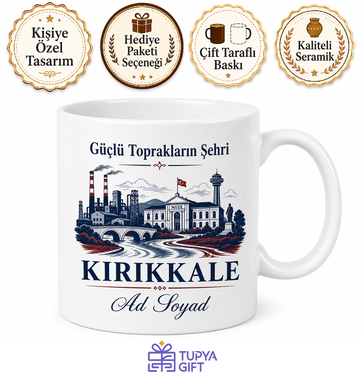 Kırıkkale Şehir Ruhu Kupa Silah Sanayi Müzesi MKE Kızılırmak Hediye Bardak