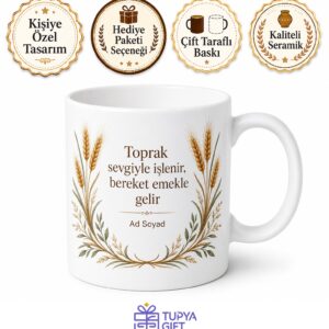 Çiftçiler Günü Hediye Toprağı İşleyenlere Bereketli Hasatlar Kupa Bardak