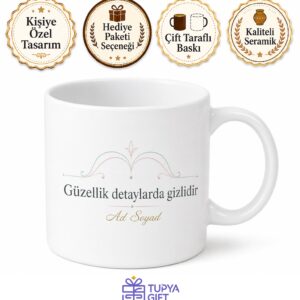 Sunum Önemlidir Diyenlere Şık Tasarımlı Estetik Çay Kupası Hediye Kupa Bardak