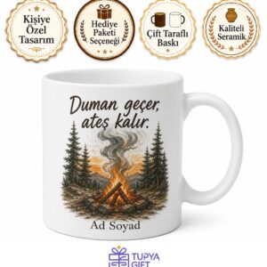 Kamp Ateşi Duman Altı İsli Orman Kupası Kamp Hediye Bardak