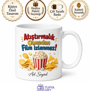 Cips Severlere Hediye Patates Cipsi Mısır Cipsi Film Atıştırmalık Baskılı Kupa Bardak