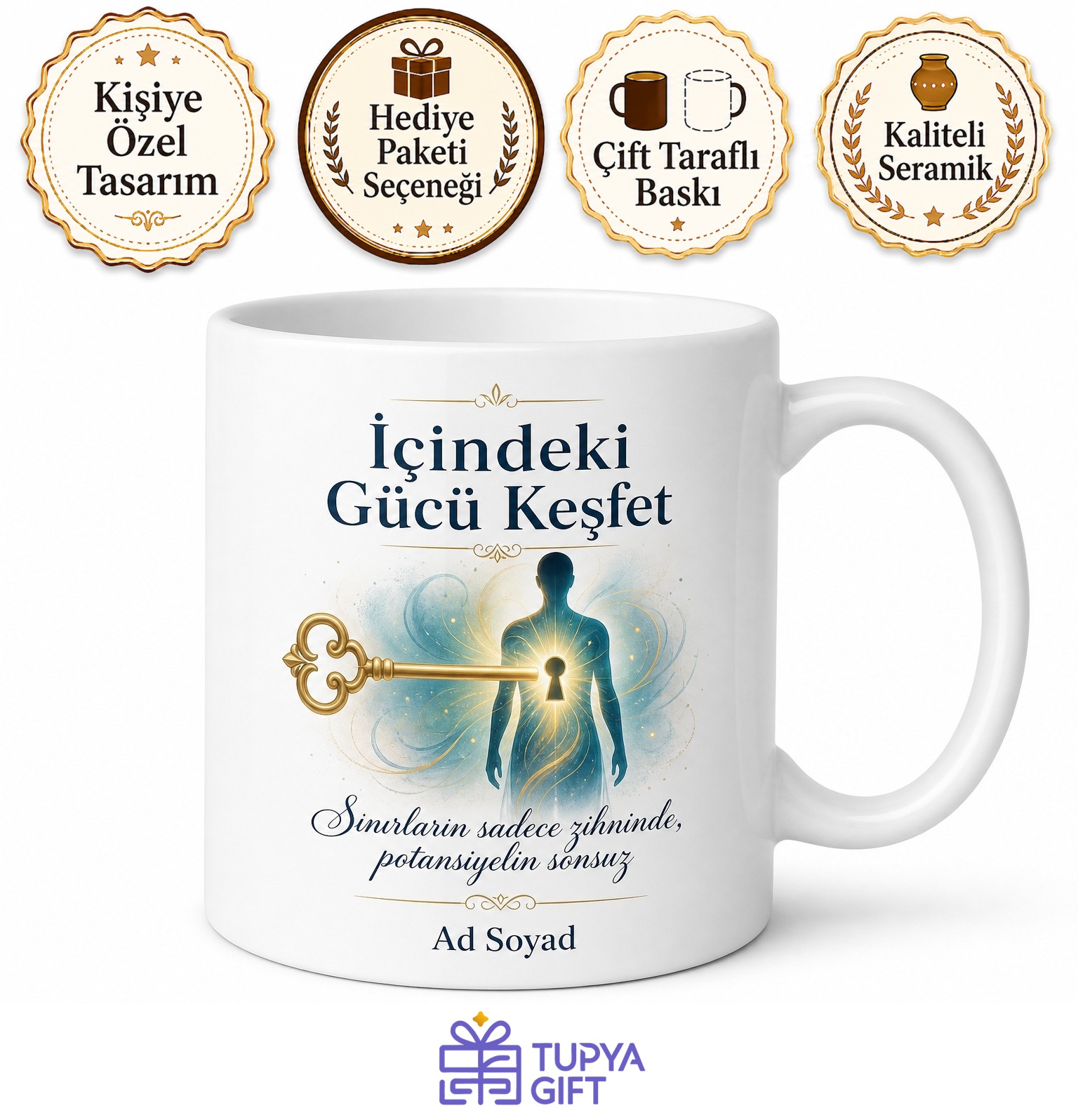 İçindeki Gücü Keşfet Gizli Potansiyel Temalı İlham Veren Kupa Bardak Hediye