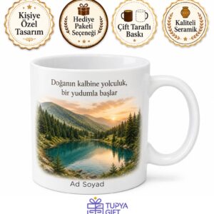 Bursa Gürsu Ericek Gölü Doğa Harikası Gezgin Seramik Kupa Bardak Hediye